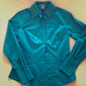 Ann Taylor Size 2 Sea Blue Blouse